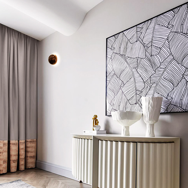 Apse 玫瑰金半圓壁燈 4