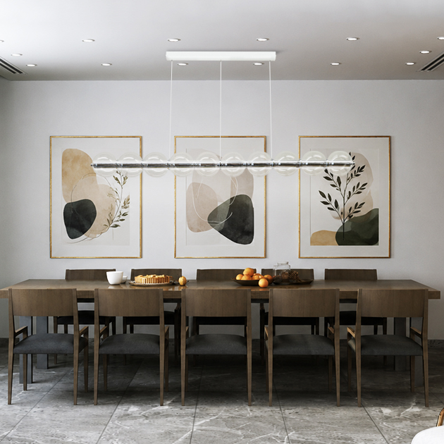 Longan 圓玻餐吊燈 4
